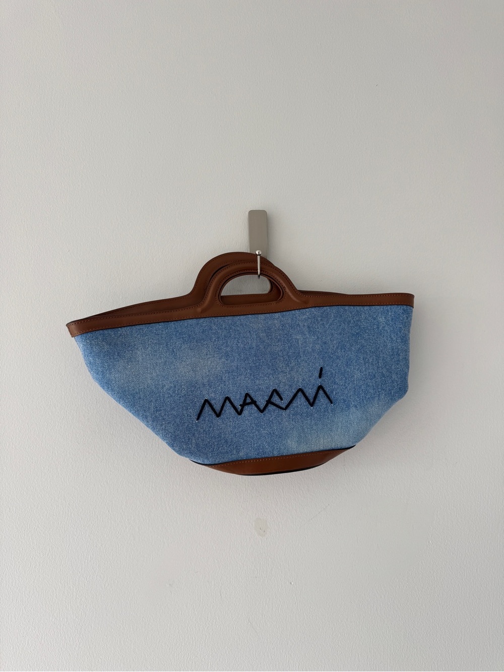 MARNI Blue Tropicalia Small Tote - Picture 3 of 8